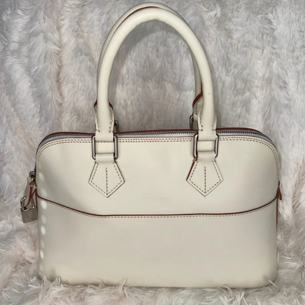 Dooney & Bourke Large Domed Zip Zip Alto Satchel in Bone